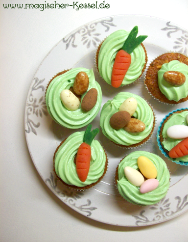 Leckere Cupcakes für Ostern oder auch: Wie man den Osterhasen anlockt. :-)