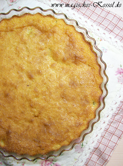 Französische Rhabarberkuchen / Gâteau moelleux à la rhubarbe