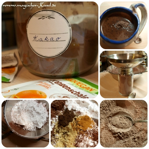 Rezept für selbstgemachtes Kakaopulver / heiße Trinkschokolade
